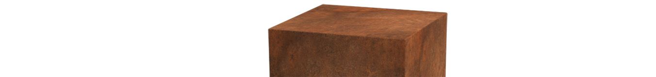 Socle en acier Corten 