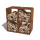 Rangement bois cube
