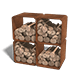 Rangement bois cube