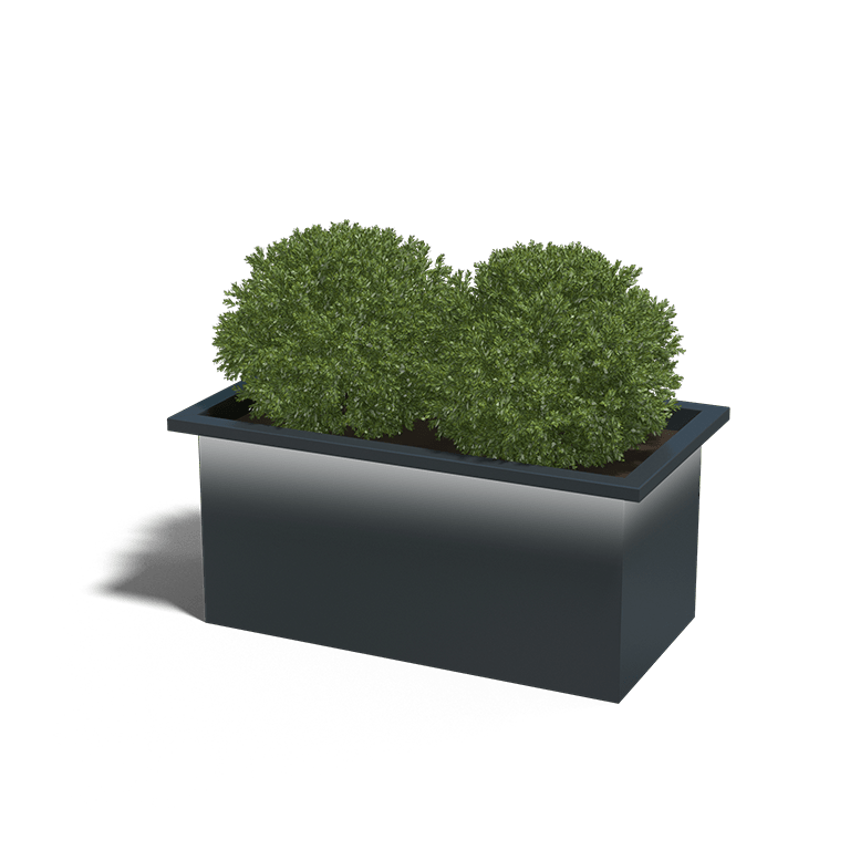 Bac à plantes en acier thermolaqué avec LED 
