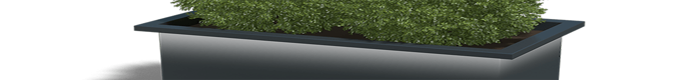 Bac à plantes en acier thermolaqué avec LED Bac à plantes en acier thermolaqué avec LED