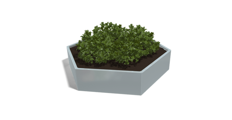Bac à plantes en acier galvanisé Denver 1000