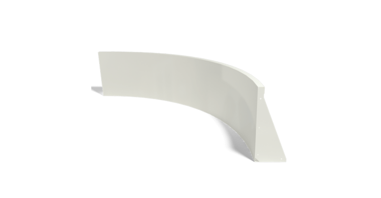 Paroi de soutènement en acier thermolaqué courbe intérieure 1500x1500mm (hauteur 500mm)