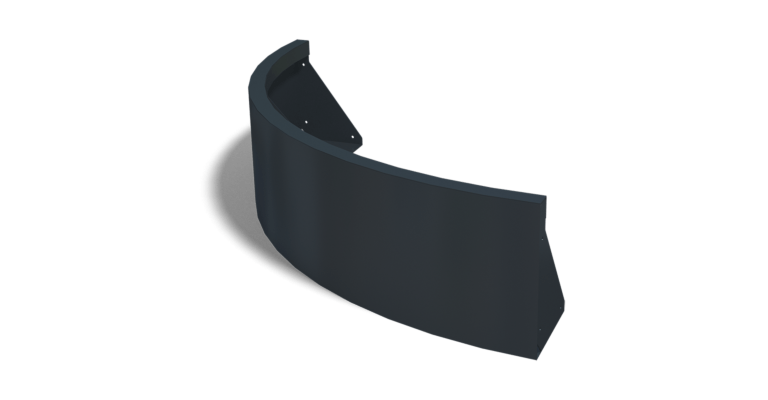 Paroi de soutènement en acier thermolaqué courbe extérieure 1000x1000mm (hauteur 300mm)