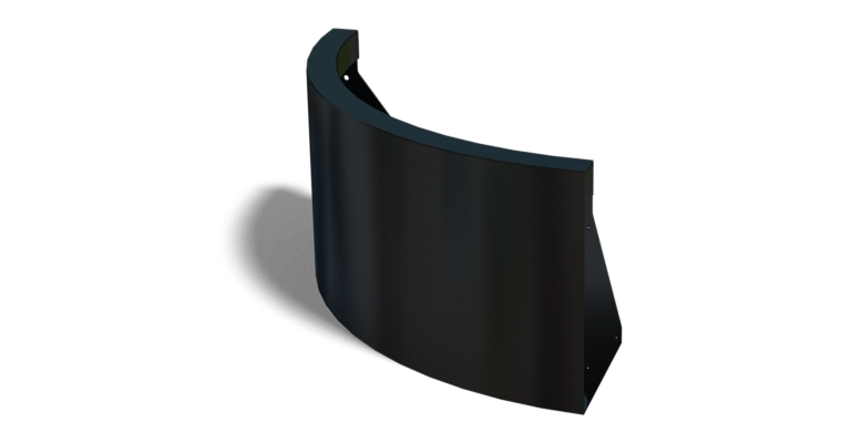 Paroi de soutènement en acier thermolaqué courbe extérieure 500x500mm (hauteur 300mm)