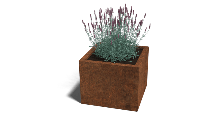 Bac à plantes en acier corten Miami 500x500