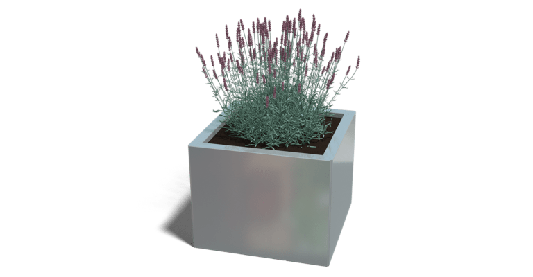 Bac à plantes en acier galvanisé Miami 500x500