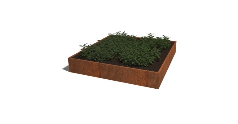 Bac à plantes en acier corten Miami xxl 2400x2400