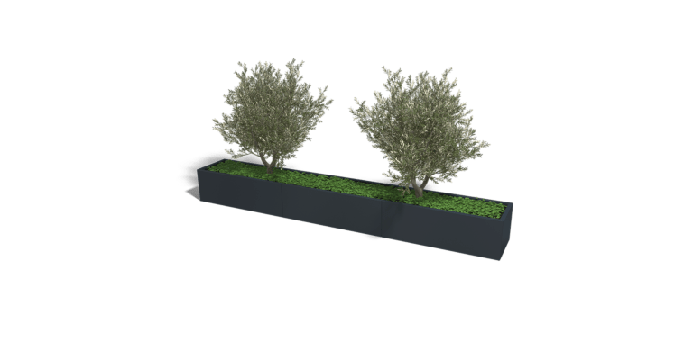 Bac à plantes en acier thermolaqué Texas xxl 3600x500