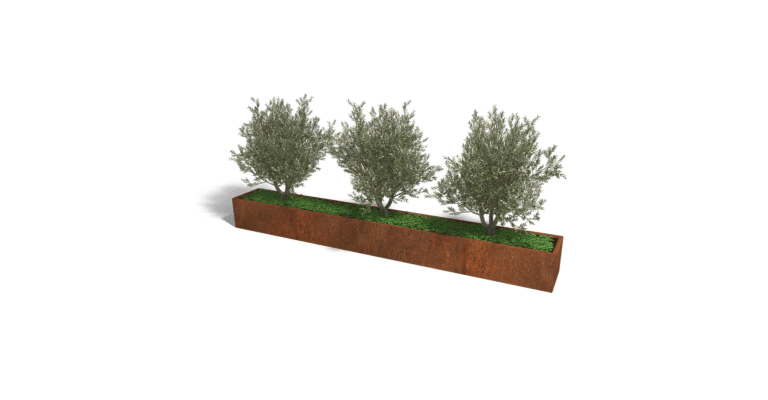 Bac à plantes en acier corten Texas xxl 4000x500