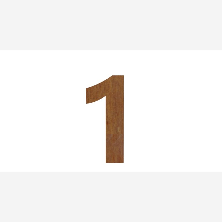Numéro de maison en acier corten 1 - 300mm