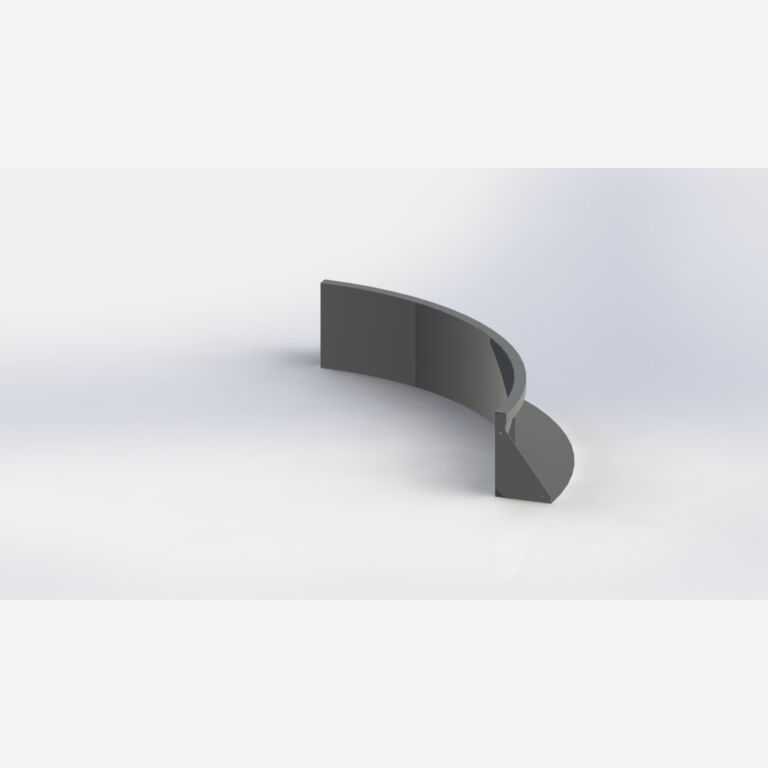 Paroi de soutènement en acier thermolaqué courbe intérieure 1000x1000mm (hauteur 300mm)