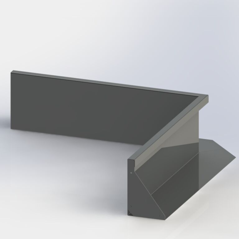 Paroi de soutènement en acier thermolaqué angle intérieur 100 x 100 cm (hauteur 40 cm)