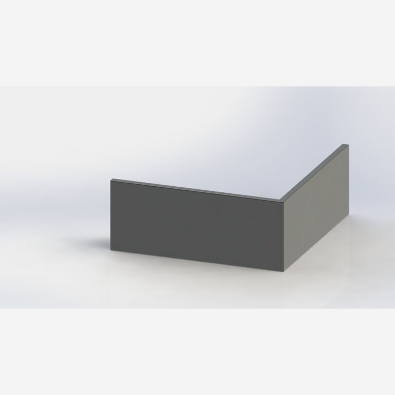 Paroi de soutènement en acier thermolaqué angle extérieur 1000x1000mm (hauteur 400mm)