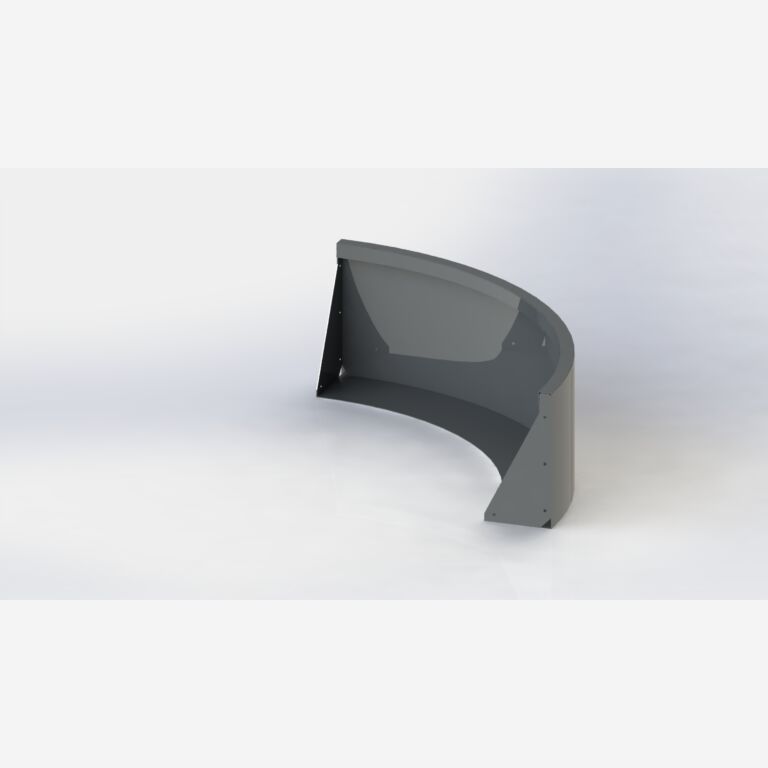 Paroi de soutènement en acier thermolaqué courbe extérieure 1000x1000mm (hauteur 400mm)