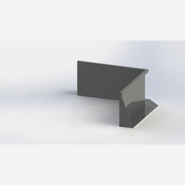 Paroi de soutènement en acier thermolaqué angle intérieur 1000x1000mm (hauteur 500mm)