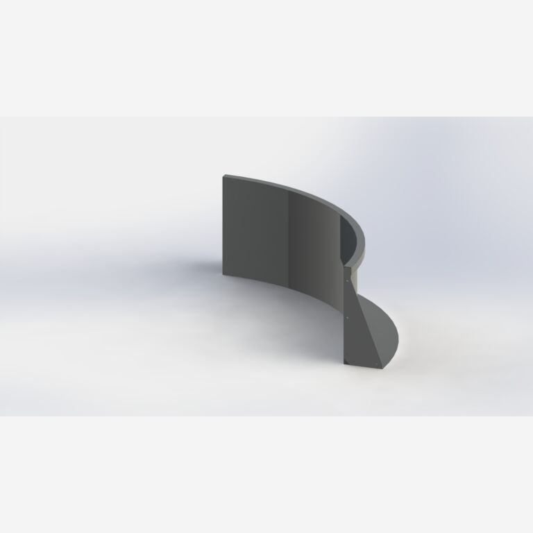 Paroi de soutènement en acier thermolaqué courbe intérieure 1000x1000mm (hauteur 500mm)