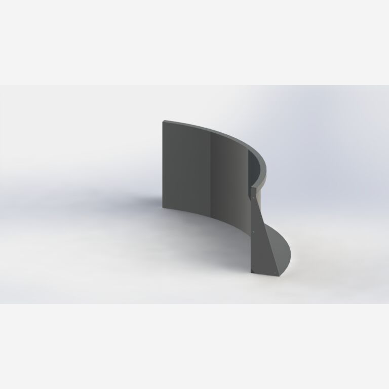 Paroi de soutènement en acier thermolaqué courbe intérieure 1000x1000mm (hauteur 600mm)