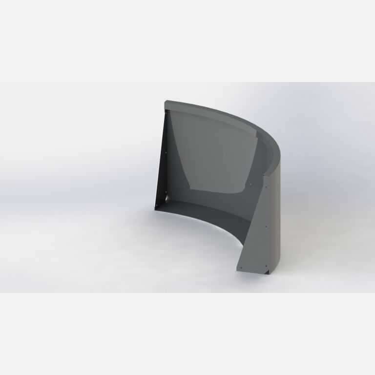Paroi de soutènement en acier thermolaqué courbe extérieure 1000x1000mm (hauteur 600mm)