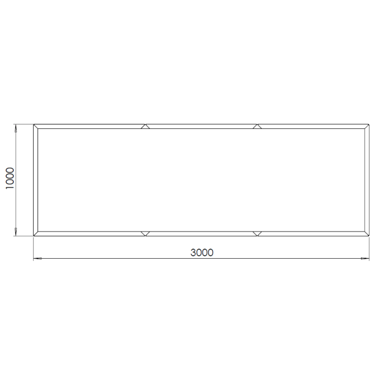 Bac à plantes en acier corten Texas xxl 3000x1000