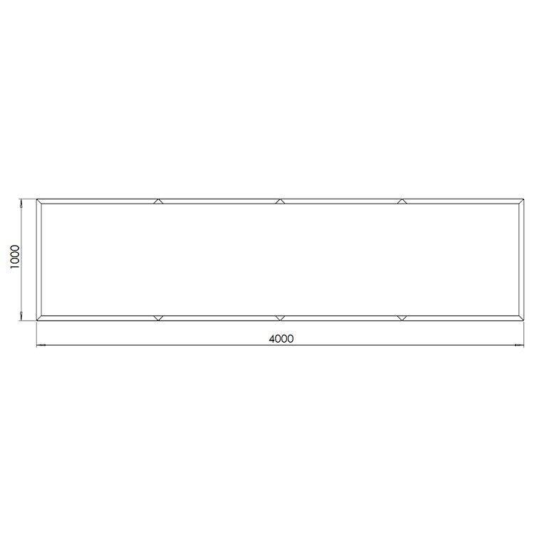 Bac à plantes en acier corten Texas xxl 4000x1000