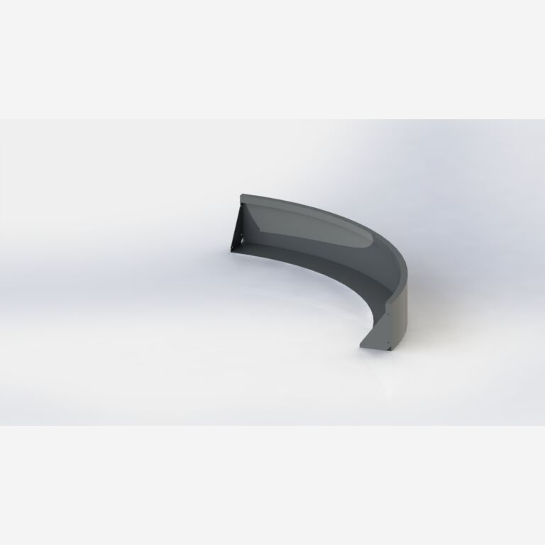 Paroi de soutènement en acier thermolaqué courbe extérieure 1500x1500mm (hauteur 300mm)