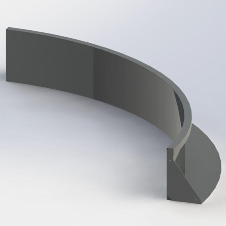 Paroi de soutènement en acier thermolaqué courbe intérieure 150 x 150 cm (hauteur 30 cm)