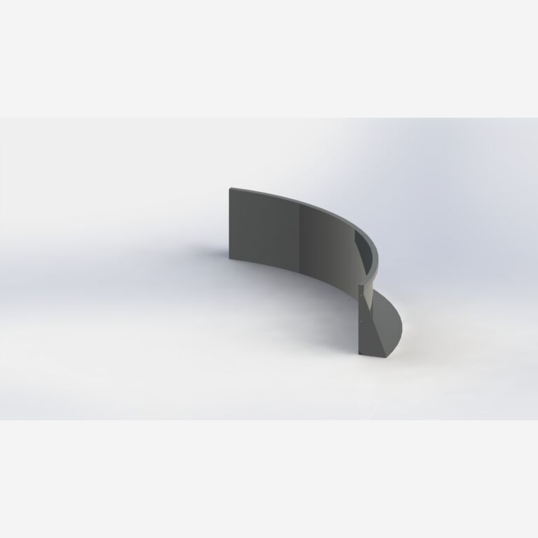 Paroi de soutènement en acier thermolaqué courbe intérieure 1500x1500mm (hauteur 500mm)