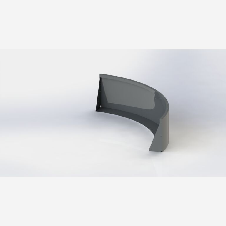 Paroi de soutènement en acier thermolaqué courbe extérieure 1500x1500mm (hauteur 500mm)