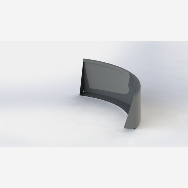 Paroi de soutènement en acier thermolaqué courbe extérieure 1500x1500mm (hauteur 600mm)