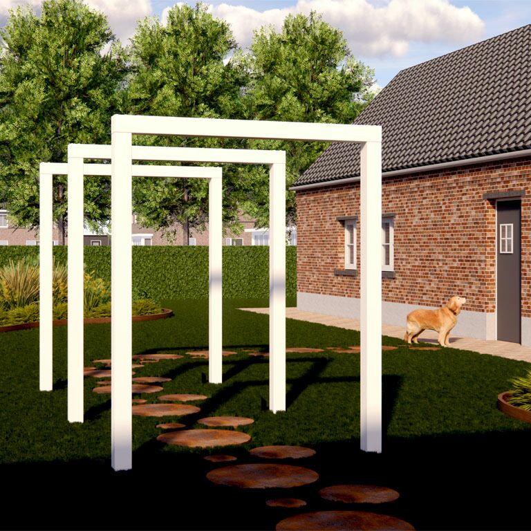 Pergola droite en acier thermolaqué 250 cm