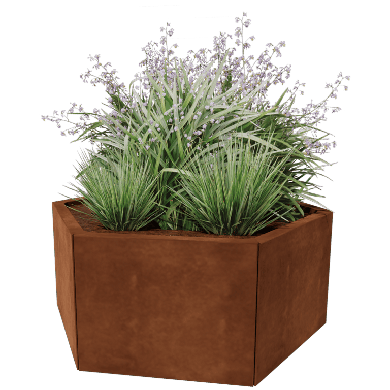 Bac à plantes en acier corten Denver 50