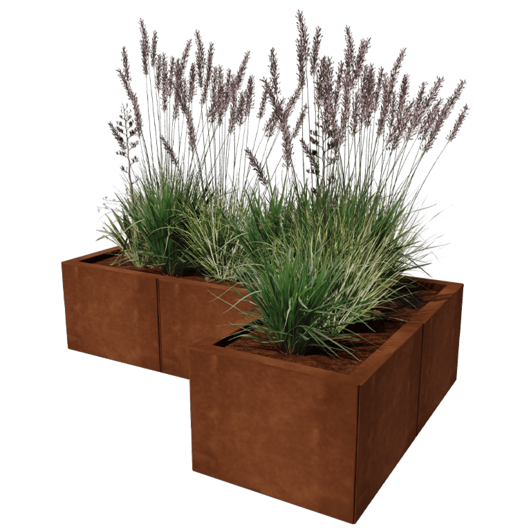 Bac à plantes en acier corten Kansas 40