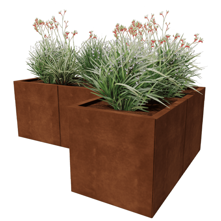 Bac à plantes en acier corten Kansas 50