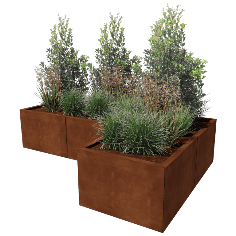 Bac à plantes en acier corten Kansas 60