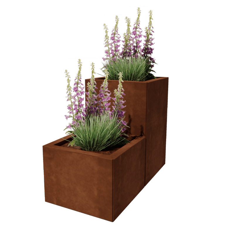 Bac à plantes en acier corten Miami special II 40