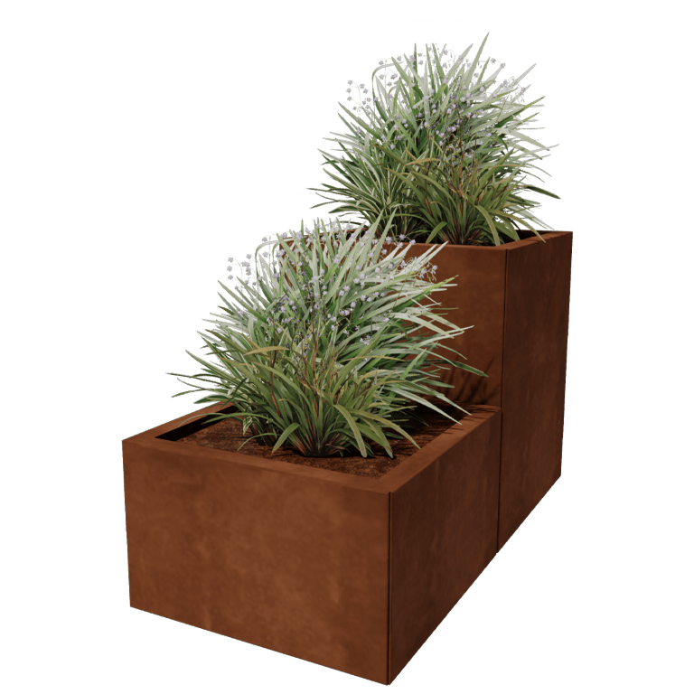 Bac à plantes en acier corten Miami special II 50