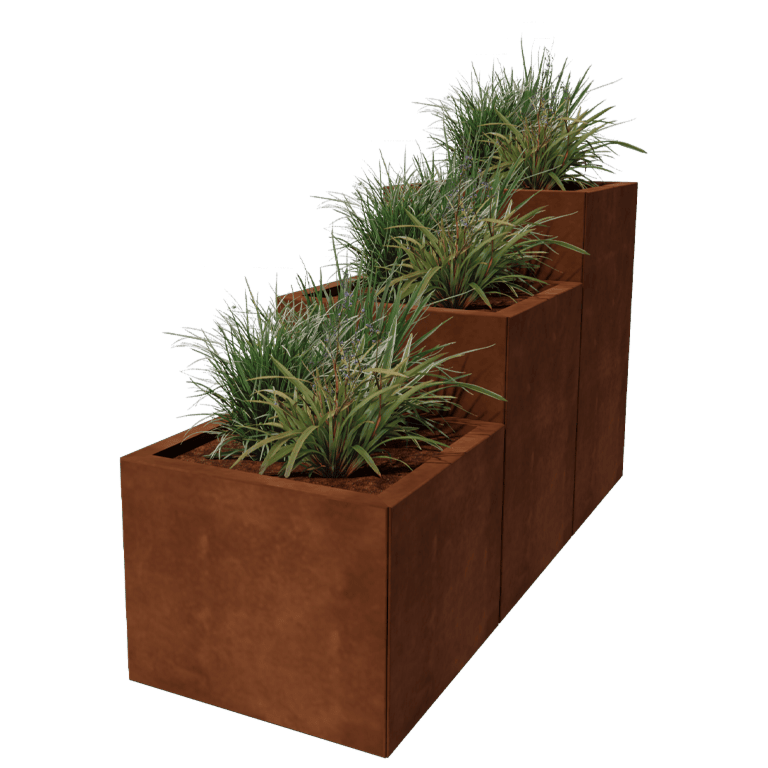 Bac à plantes en acier corten Miami special III 50