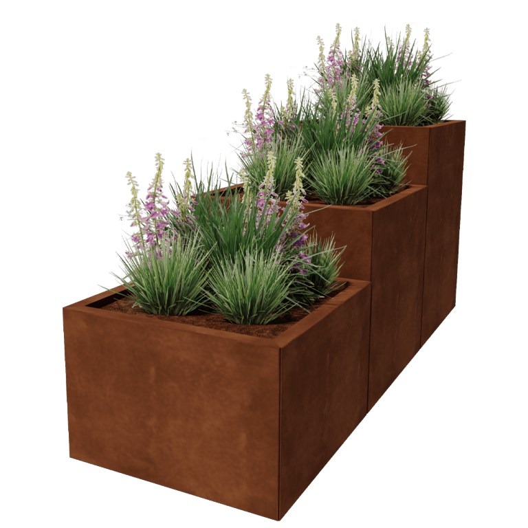 Bac à plantes en acier corten Miami special III 60