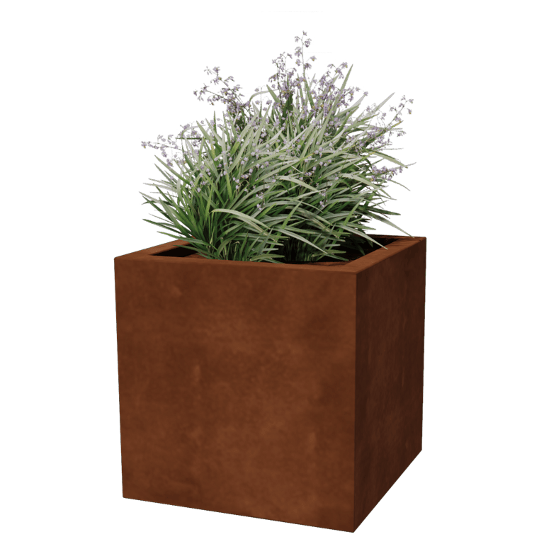Bac à plantes soudée en acier corten Montana 50 x 50 x 50 cm