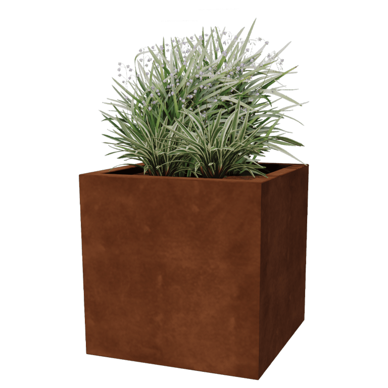 Bac à plantes soudée en acier corten Montana 60 x 60 x 60 cm