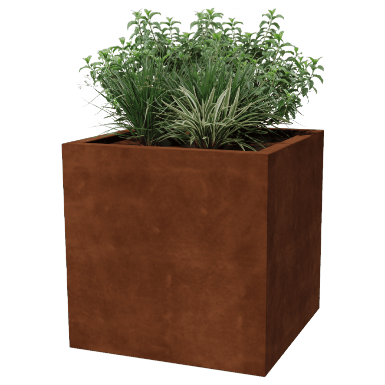 Bac à plantes soudée en acier corten Montana 70 x 70 x 70 cm