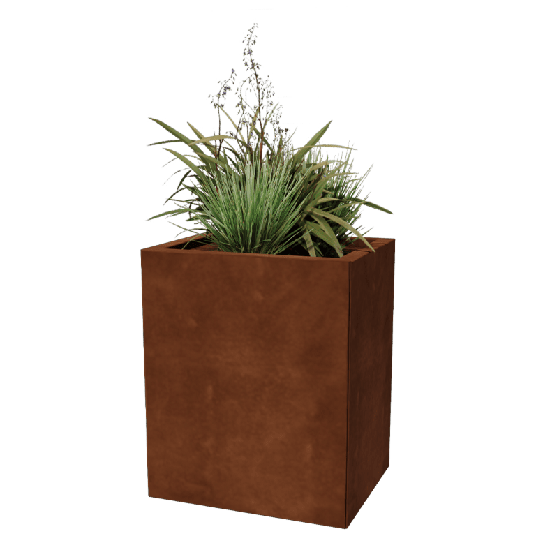 Bac à plantes en acier corten Texas 40 x 50 cm