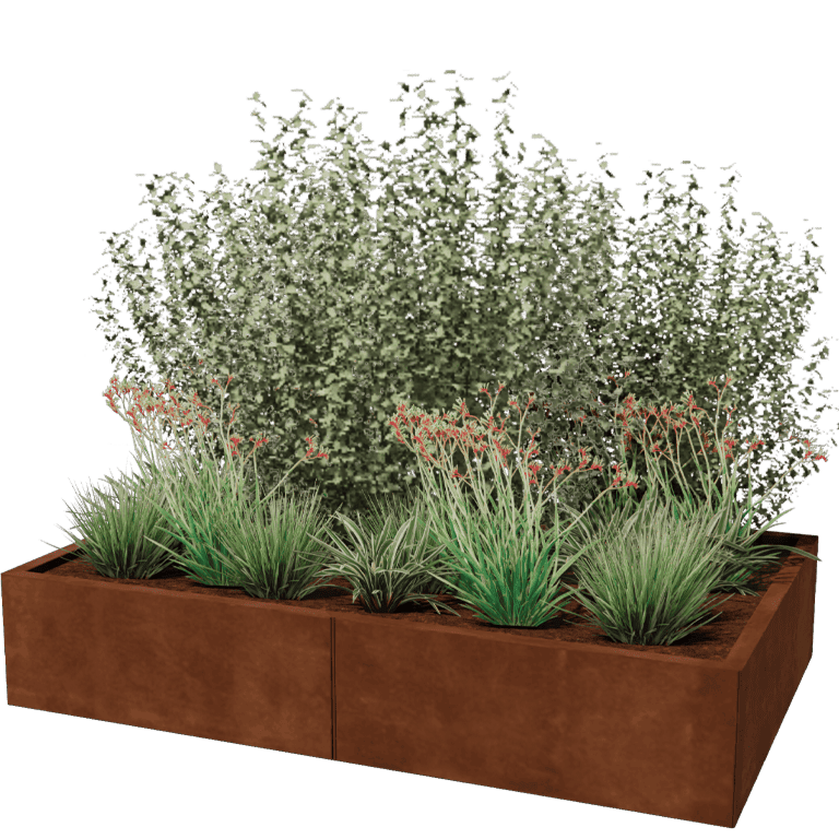 Jardinière en acier corten Texas xxl 160 x 100 cm