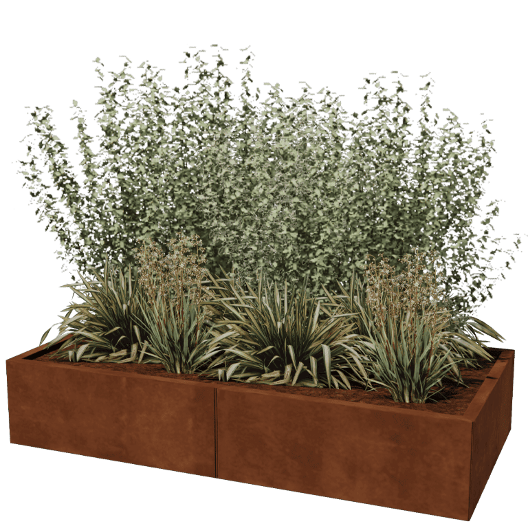 Bac à plantes en acier corten Texas xxl 160 x 80 cm