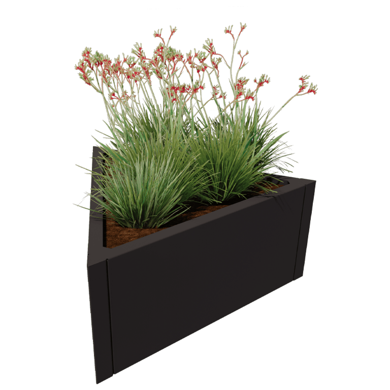 Bac à plantes en acier thermolaqué Alaska équilatéral 80 cm
