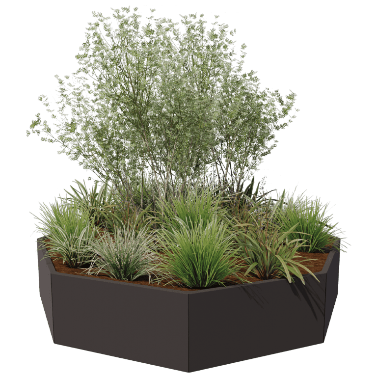 Jardinière en acier peint par poudrage Chicago 100