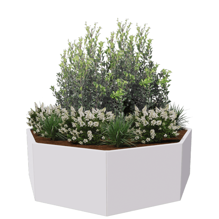 Jardinière en acier peint par poudrage Chicago 80
