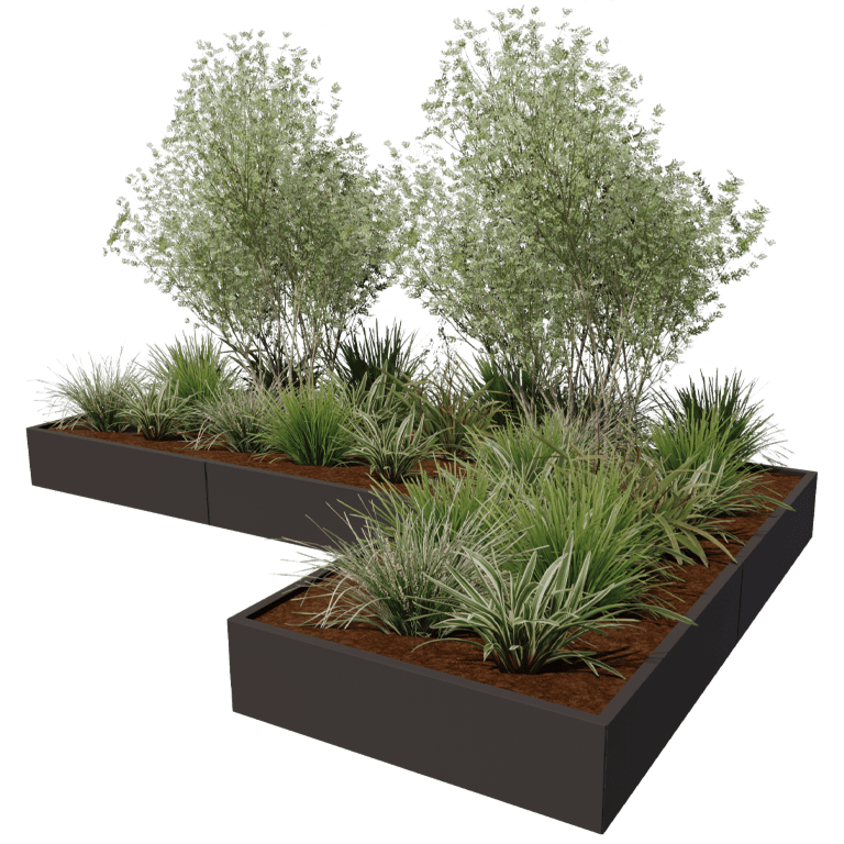 Bac à plantes en acier thermolaqué Kansas 120