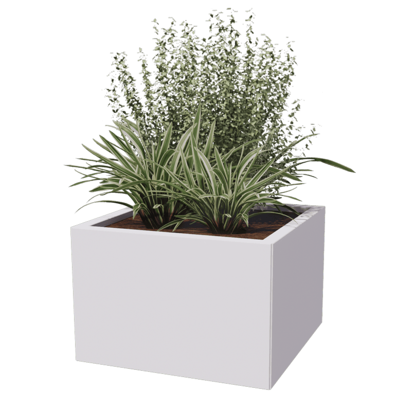 Bac à plantes en acier thermolaqué Miami 60 x 60 cm